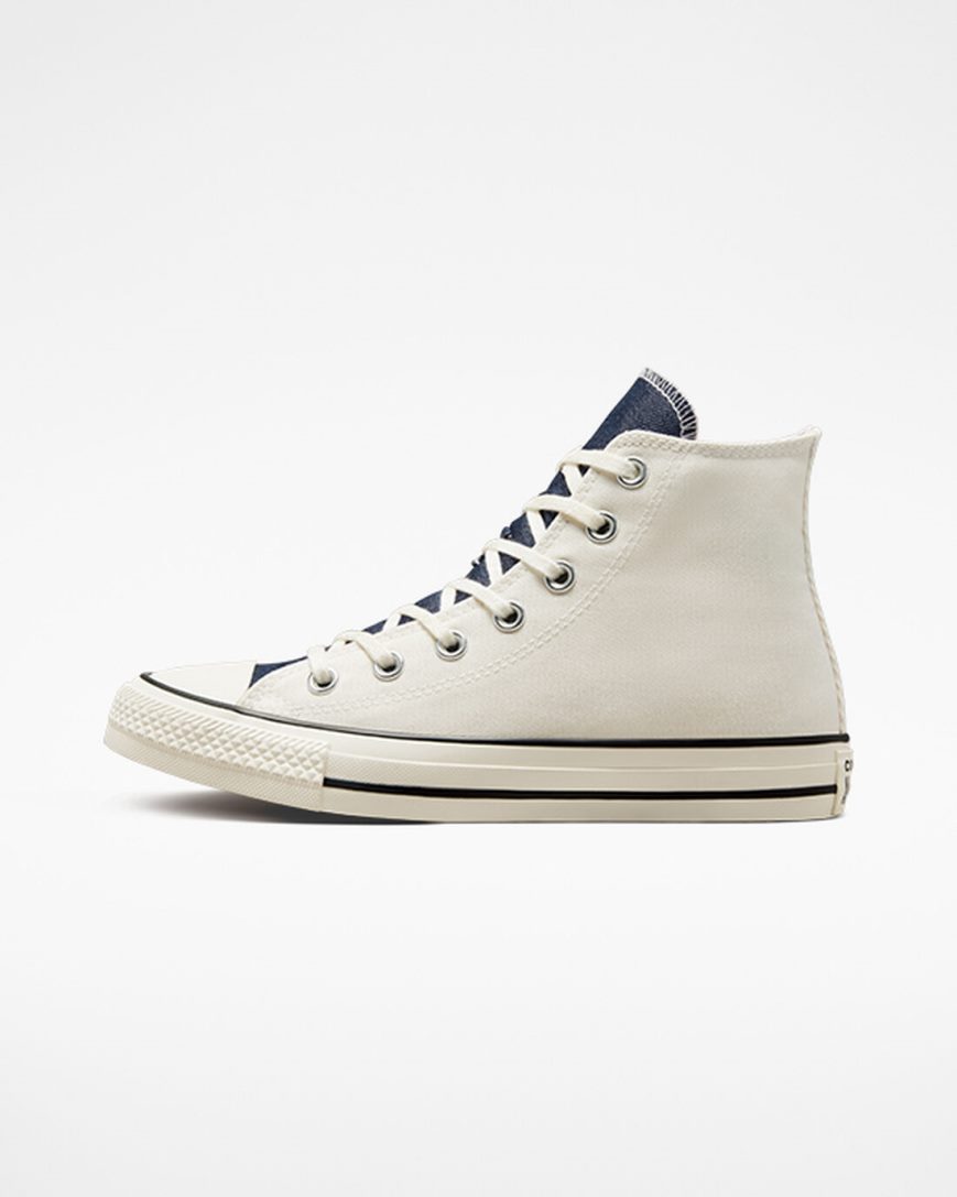 Dámské Boty Vysoké Converse Chuck Taylor All Star Denim Béžový Tmavě Blankyt Olivy Zelené | CZ ZCBN17